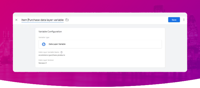 GTM data layer variable setup