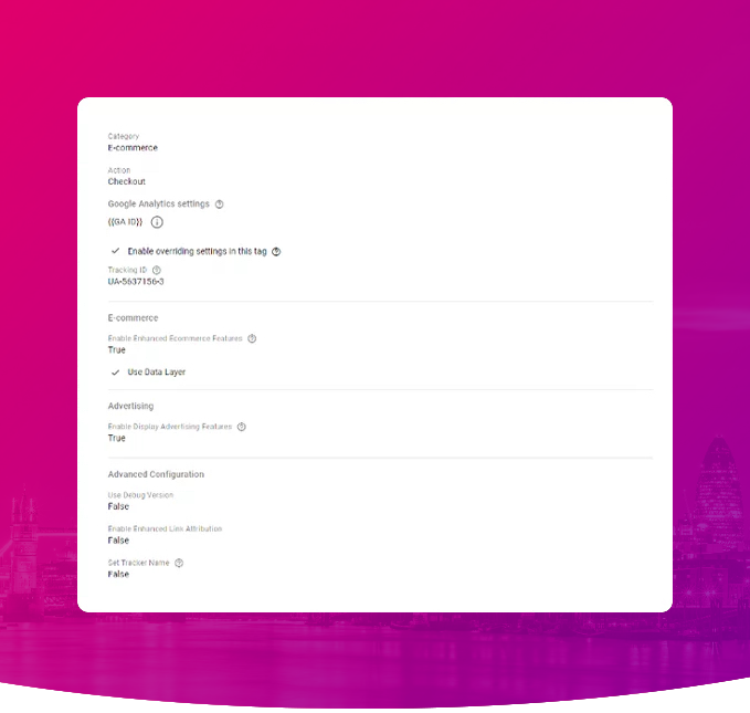 screenshot of GA4 setup