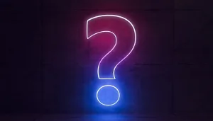 Illuminous question mark