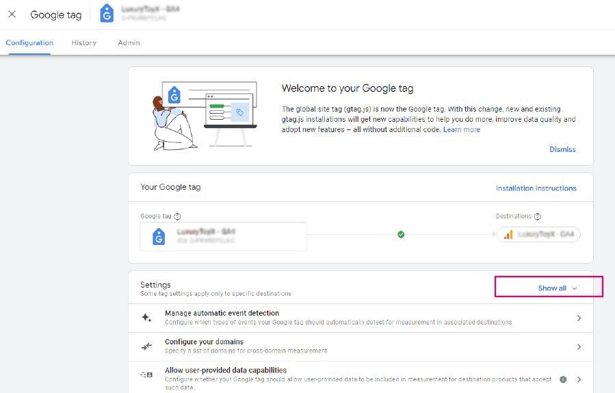 tag configuration