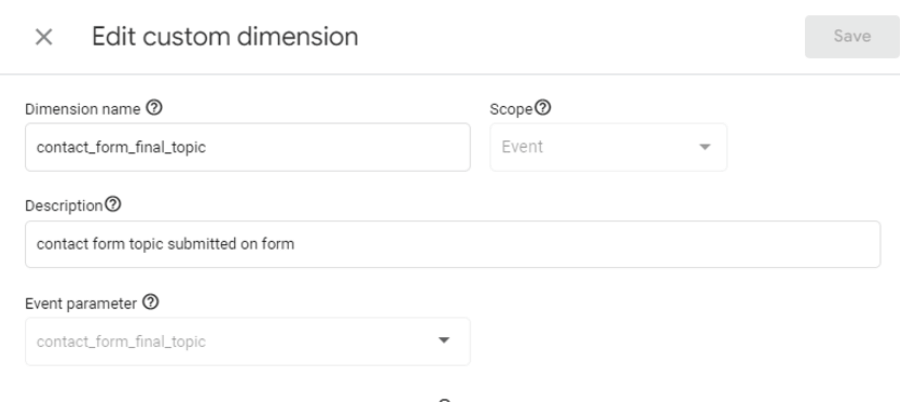 custom dimensions