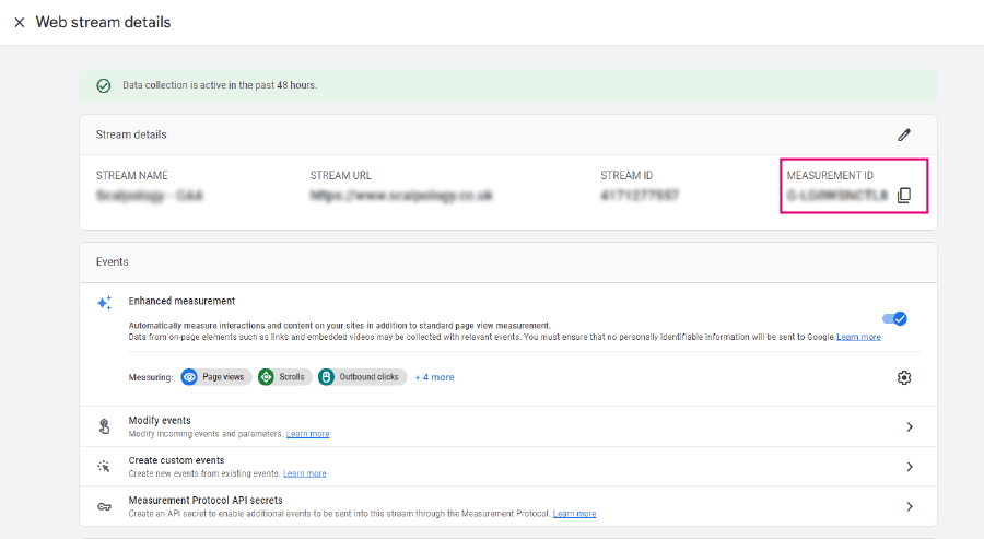 measurement ID in GTM
