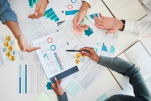 people reviewing analytics