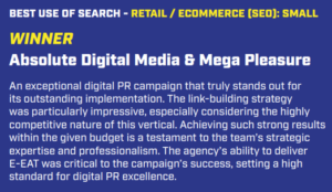 Best use of search - Retail and Ecommerce (SEO) awards