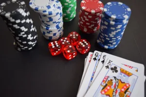 casino playing cards and chips