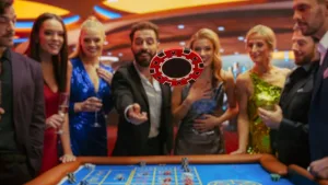 throwing casino chip on table