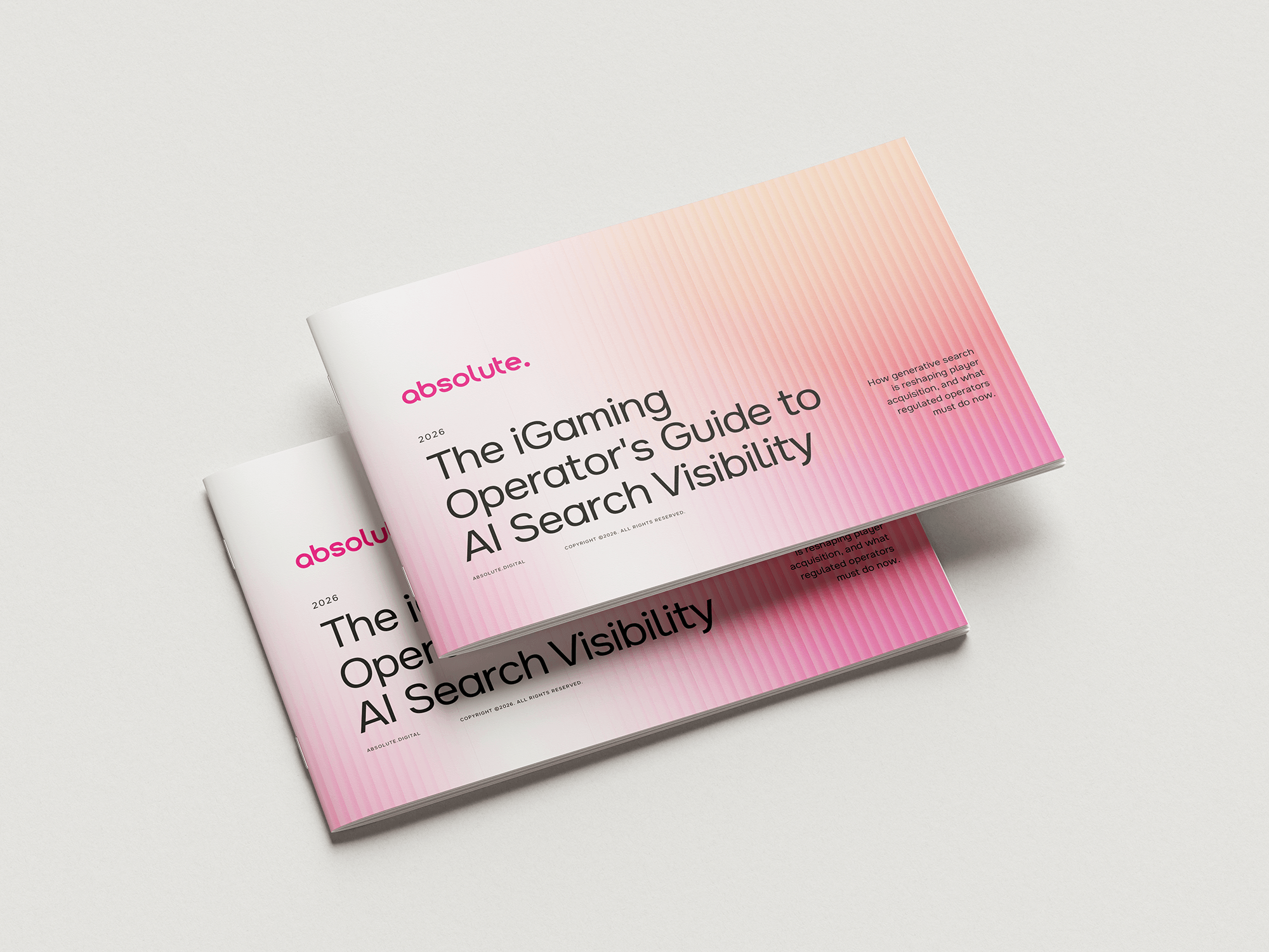 Printed copies of The iGaming Operator's Guide to AI Search Visibility