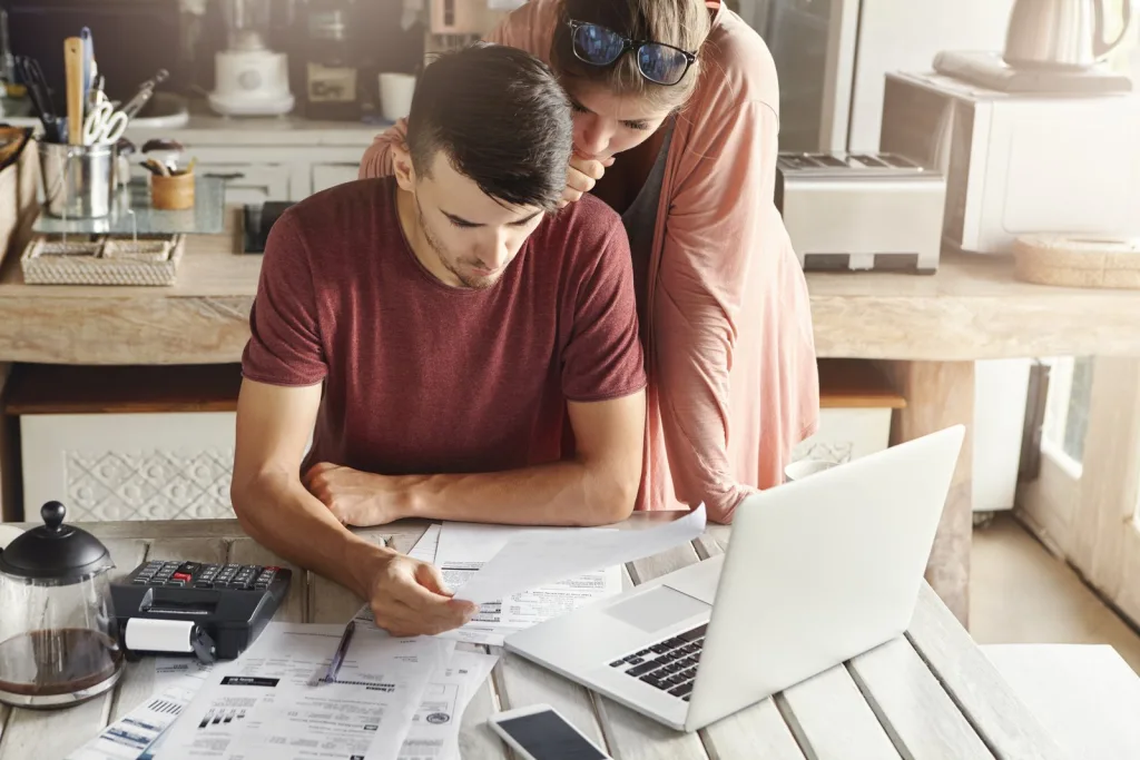 Household budgeting at the kitchen table