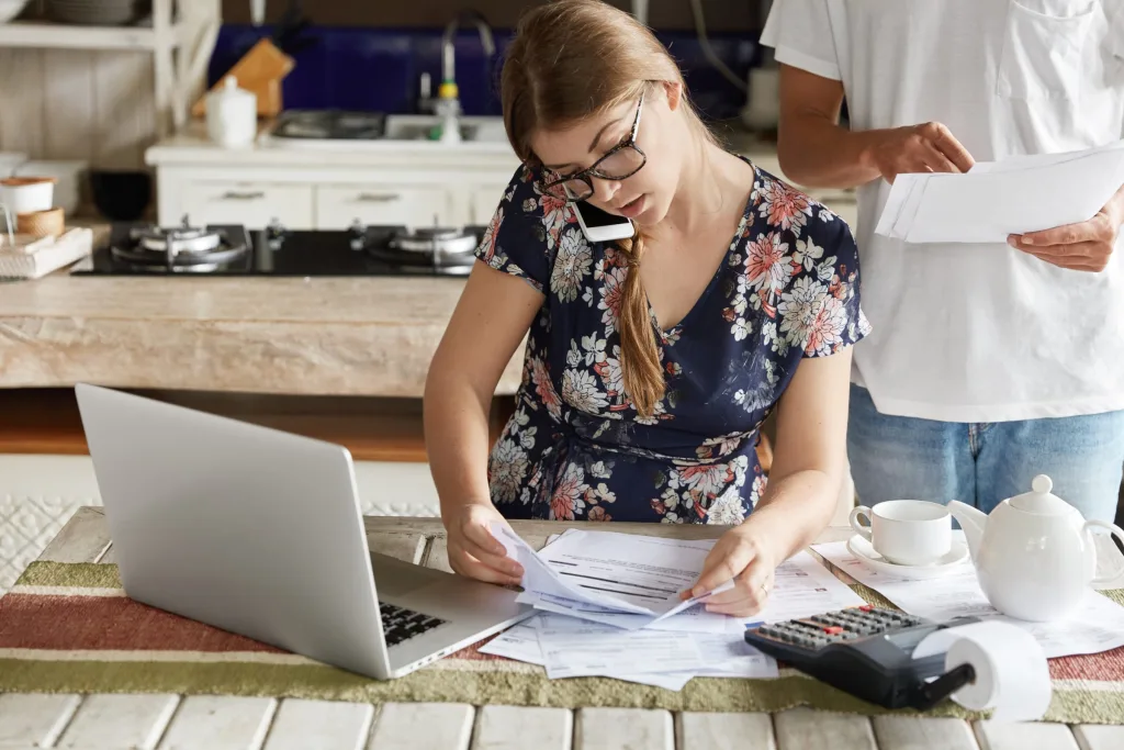Household budgeting at the kitchen table