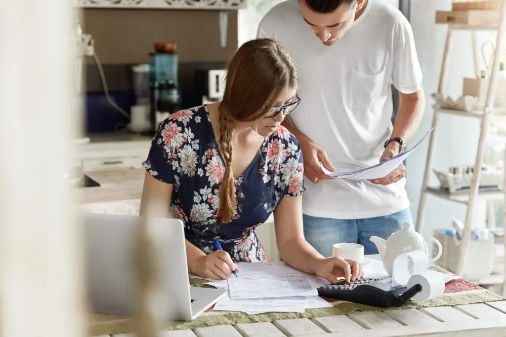 Household budgeting at the kitchen table