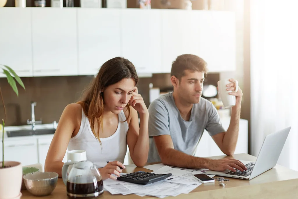 Household budgeting at the kitchen table