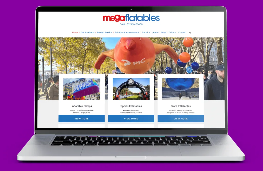 Macbook megaflatables mockup