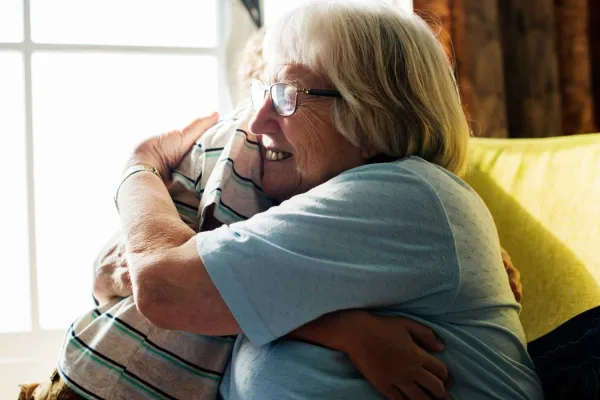 Residents and interiors at a Hallmark care home