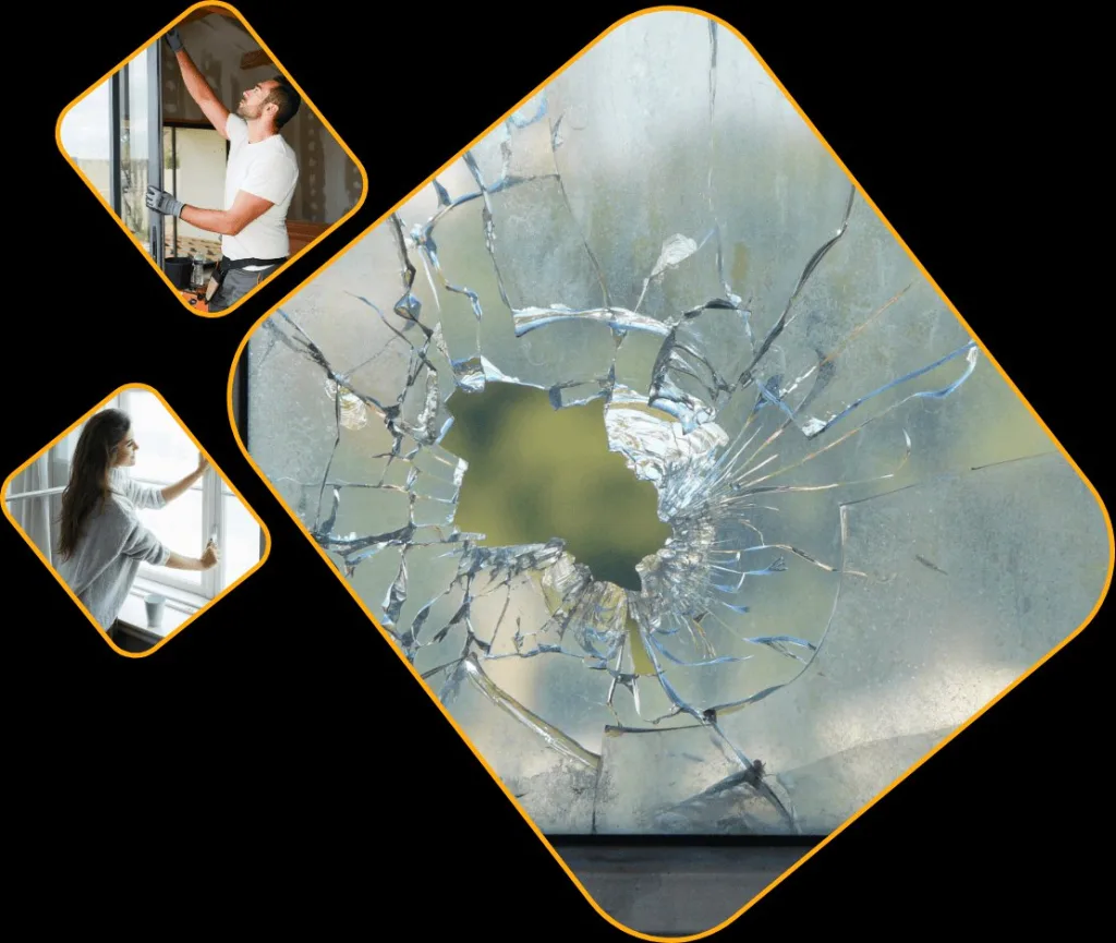 Montrose Glass glaziers carrying out glass repair and glazing work