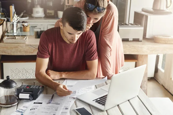 Household budgeting at the kitchen table