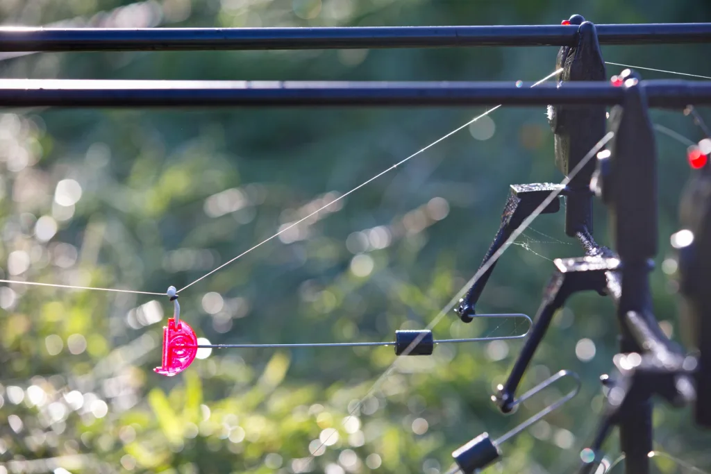 Carp fishing at the lakeside, the sport UK Carp Tech supplies