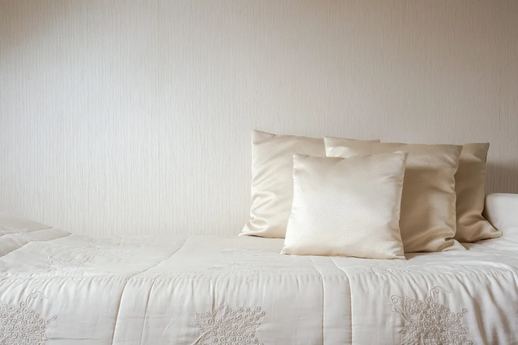 Silk and soft furnishings, an abstract stand-in chosen because the product imagery is explicit